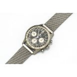 A 1960s Breitling Navitimer stainless steel gentleman's wristwatch, 41mm case, ref. 806, black