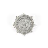 A late 19th Century Chinese Kwangtung Province 20 cent coin mounted in a silver brooch