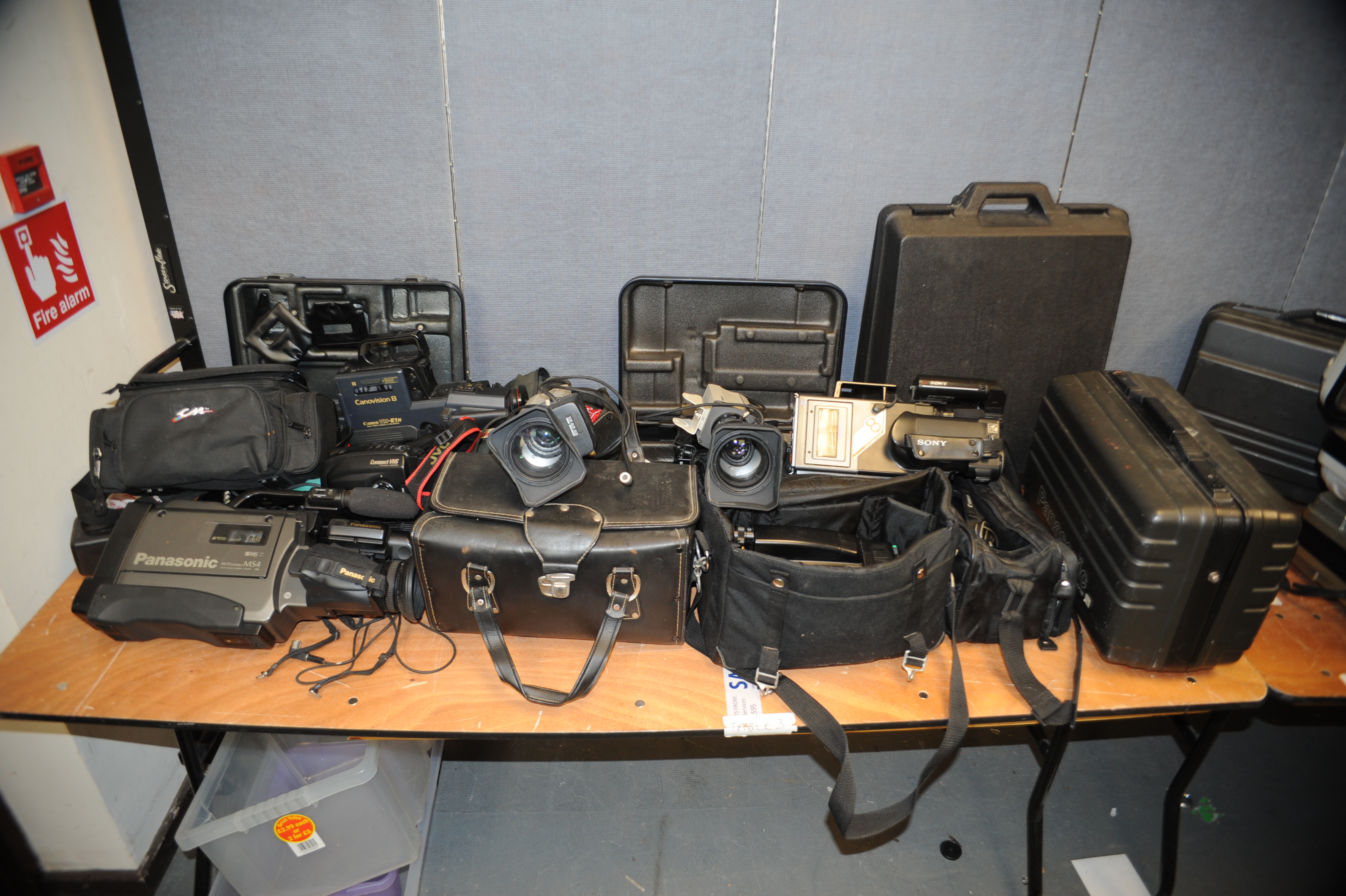 A Large Selection of VHS Cameras, manufacturers include Panasonic, Canon, Sony and others