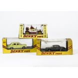 Dinky Toy Cars In Export Boxes, 151 Vauxhall Victor 101, pale yellow body, 524 Panhard 24CT,