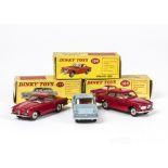 Dinky Toy Cars, 177 Opel Kapitan, light blue body, red interior, 185 Alfa Romeo 1900 Super Sprint,