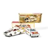 Dinky Toy Rally Cars, 205 Lotus Cortina Rally Car, white body, red bonnet and boot, RN7, 212 Ford