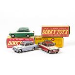 Dinky Toys 189 Triumph Herald Saloon, three examples - two promotional issues for the Standard-