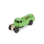 A Pre-War Dinky Toys 25d 'Castrol' Petrol Tank Wagon, green body, black type 2 chassis, smooth hubs,