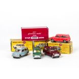 Dinky Toy Mini Vans, 197 Morris Mini Traveller, dark green body, yellow interior, spun hubs, VG-E,