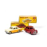 Dinky Toys 166 Sunbeam Rapier Saloon, dark yellow lower body, cream upper body and hubs, 40j