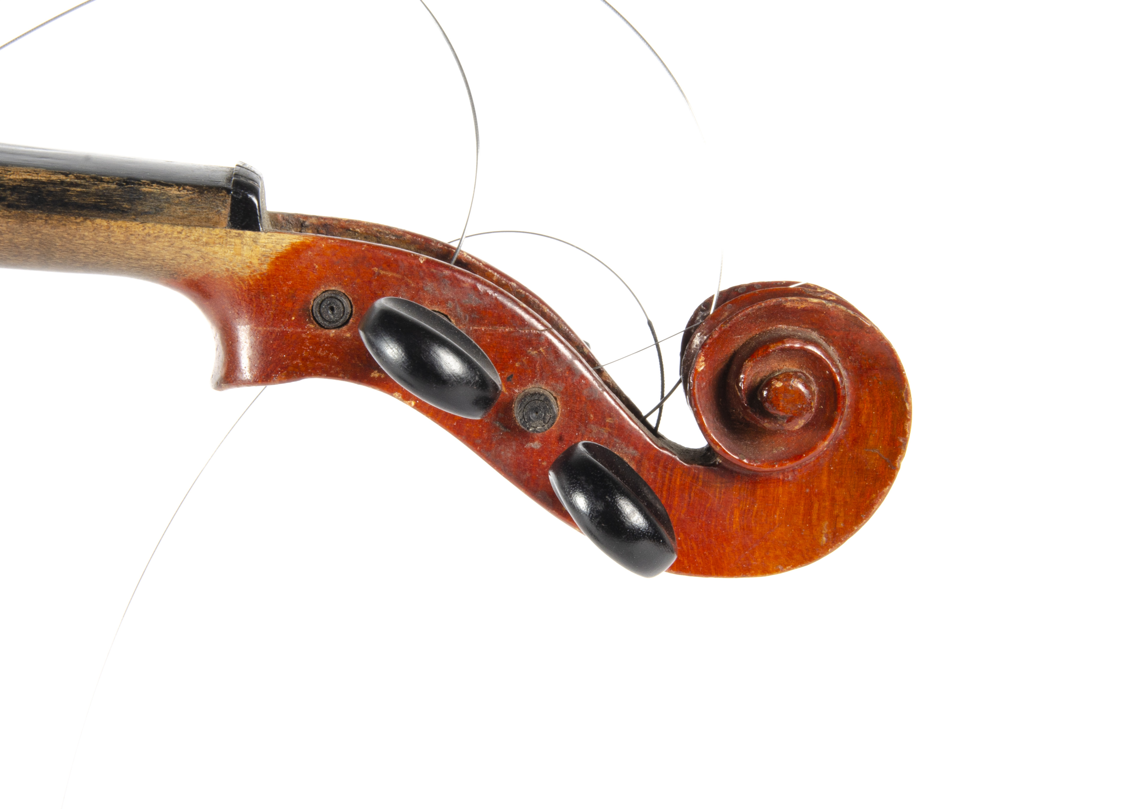 Violin, violin labelled Carl Anton Lippold of Markneukirchen, 14", restorations to the table and - Image 2 of 3