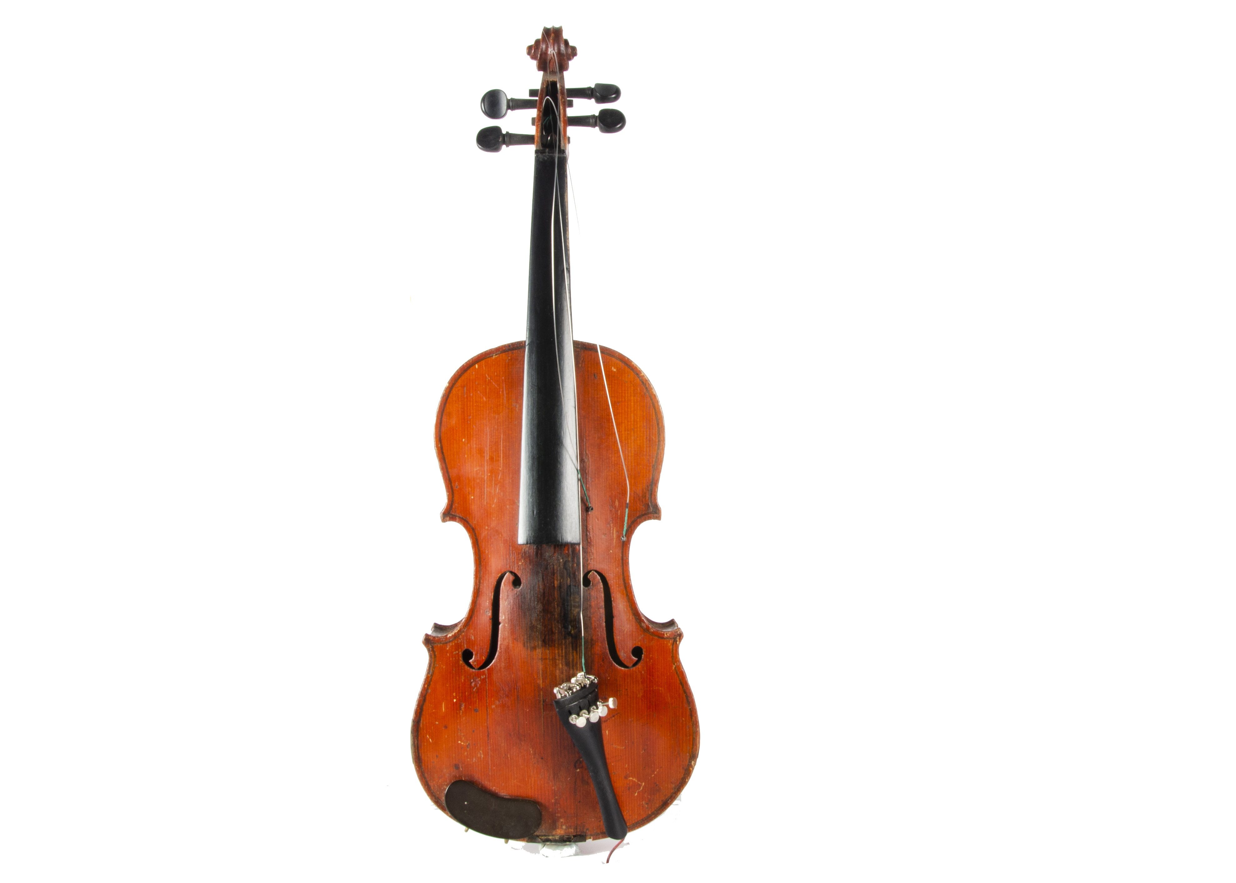 Violin, violin labelled Carl Anton Lippold of Markneukirchen, 14", restorations to the table and