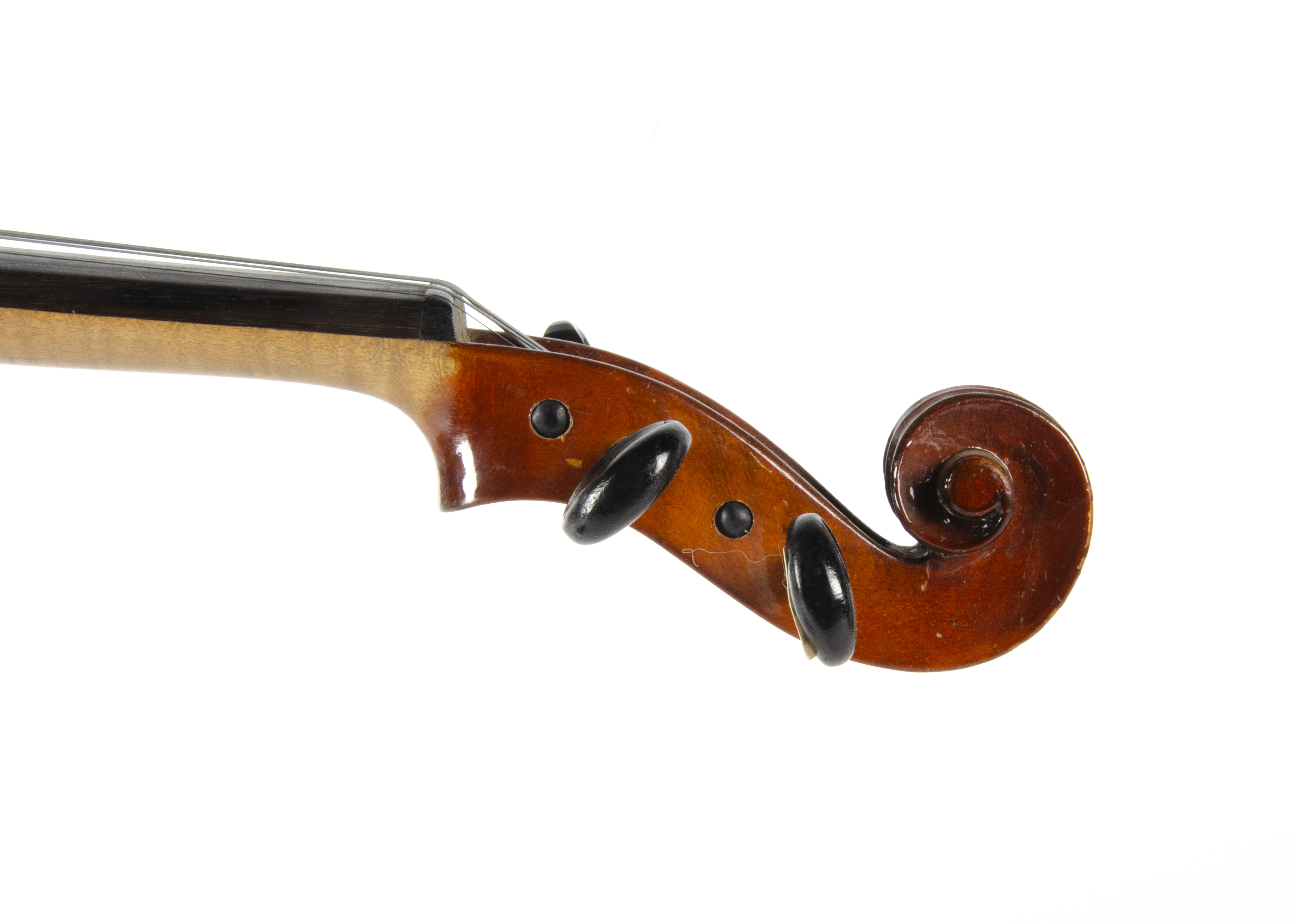 Caspa da Salo violin, early 20th century violin with decorative purfling, Caspar da Salo carved to - Image 3 of 4