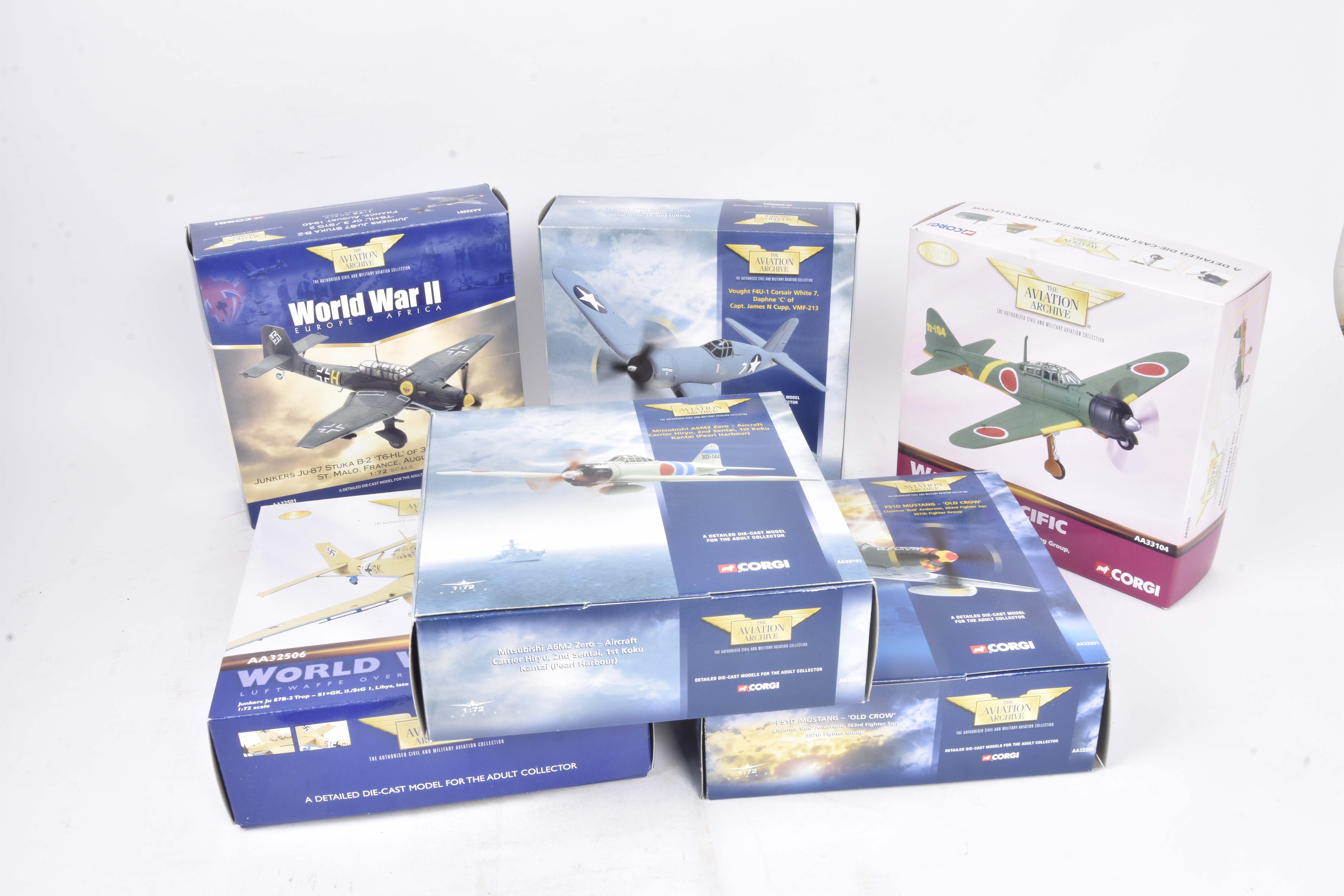 Corgi Aviation Archive , a boxed group of six all 1:72 scale some limited edition, comprising