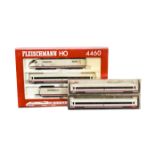 Fleischmann HO Gauge ICE Train Pack and Coaches, a boxed 4460 three piece BR 410 of the DB train set