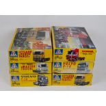 Italeri Truck Kits, a boxed group 1:24 scale comprising 797 Volvo F16, 788C DAF 95, 789 Leyland