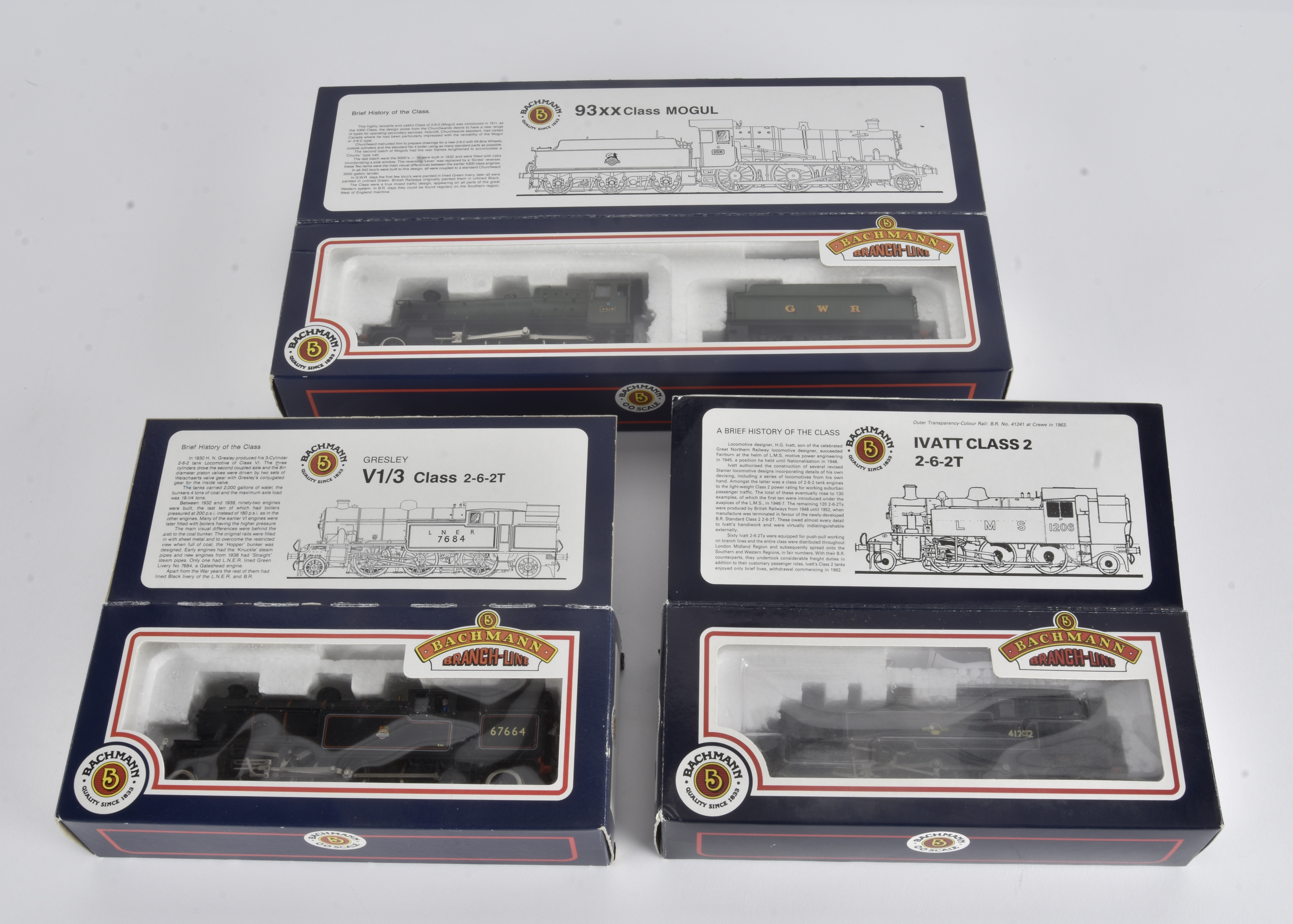 Bachmann 00 gauge BR and GWR Steam Locomotives and tenders, 31-602 BR black Class V12-6-2T 67664,