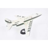 North American Sabreliner 40 Wooden Desk Model, signed by USAF and civilian test pilot Bob Hoover,