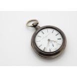 A Victorian silver pair case pocket watch, marked Stewart Dawson & Co Liverpool to dial