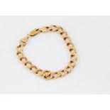 A 9ct gold curb link bracelet, 9g