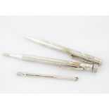 An Art Deco period silver Yard-O-Led pencil, together with a sterling silver Life Long, bent clip,