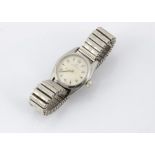 A c1950s Rolex Oyster Precision mid-sized or boys stainless steel wristwatch, 30mm case, similar