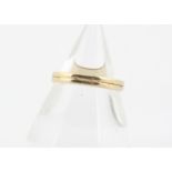 A Victorian 18ct gold double wedding band, marked Birmingham 1861 with duty mark, ring size O, 2.4g