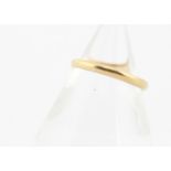 A George VI 22ct gold D shaped wedding band, marked Birmingham 1949, ring size M, 2.4g