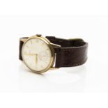 A 1950s Longines 9ct gold cased gentleman's wristwatch, 34mm case, hallmarked 1953, no engraving