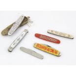 Four commemorative pocket knives, one for Queen Victoria's Jubilee, together with a 1924 British