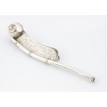 An Edwardian silver bosun's whistle by John Hardman & Co, 12.5cm, Birmingham 1907