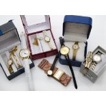 A collection of modern ladies wristwatches and fashion watches, together with a silver pencil and