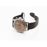 A vintage Baume & Mercier stainless steel cased gentleman's wristwatch, 34mm case, burnt orange