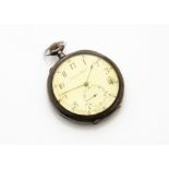 An early 20th century silver pocket watch by International Watch Co, 54mm case marked 900, white
