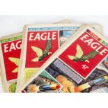 A collection of 40+ 1957 Eagle comics, various conditions (parcel)