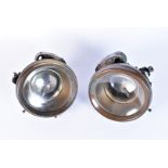 Two Lucas King of the Road automobile/motorbike lamps, both marked No.693 to the front, one having