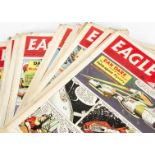 A collection of 40+ 1960s Eagle comics, various conditions (parcel)