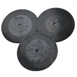 7-inch Berliner records, 595 Trocadero Orch, Espana; 4804 violin, Hearts & Flowers, n.d.; 1766 Steve