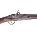 A 19th Century East India Company long barrel rifle, having percussion cap action, marked East India