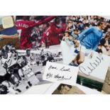 Football, a collection of signed photographs and paperwork, various eras, Colin Bell, David Beckham,