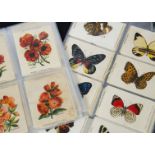 American Tobacco Silks, two part sets Butterflies and Moths (various brands) M22/25 and Flowers