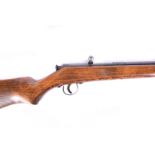 A .410 single shot bolt action rifle, no serial number, various proof markings to the side of the