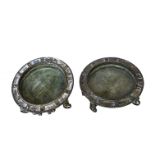Ship's Portholes, pair of mid 20th Century ship's portholes, of circular form, with four screw