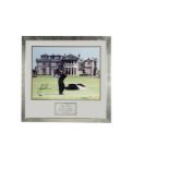 Golf, a large signed photograph of Tiger Woods, when he became the youngest Grand Slam winner at the