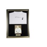 Jimmy Greaves, Tottenham Hotspur signed shirt, with copy of photograph, framed with Perspex, 69cm