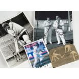 Cricket, a collection of signed framed and glazed images, including Colin and Chris Cowdrey,