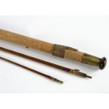 Fishing, A late 19th/early 20th century Hardy Fishing rod, the wooden/cane 9ft rod with serial no.