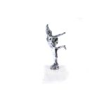 An early 20th Century French 'Joie De Vie' nickel plated car mascot, the in the form of a dancing