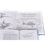 A signed Nicolas Trudgian Aviation Sketchbook, signed by various Bomber Command Veterans to the