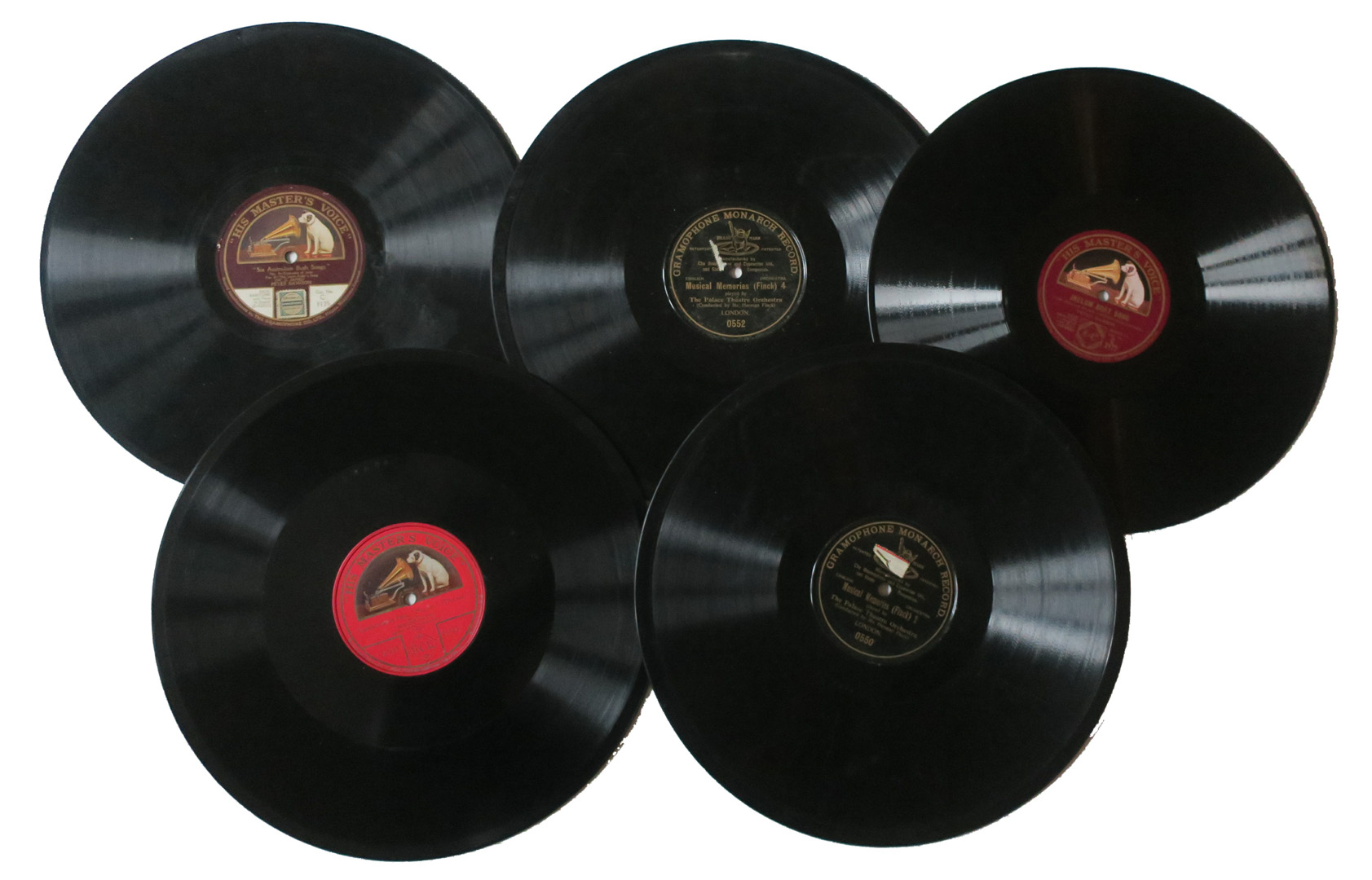 12-inch records, 130, classical and general, in 2 racks