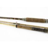 Fishing, a Hermes Vortex fishing rod, together with another two piece fishing rod (2)