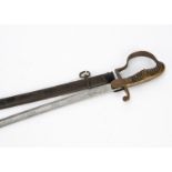 An Imperial German Officer's Sword, having treble etched, single fullered, curved blade, complete