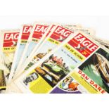 A collection of approx 50 1961 Eagle comics, various conditions (parcel)