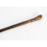 A 19th Century sword stick, having 67cm long square tapering blade, in bamboo style body, with